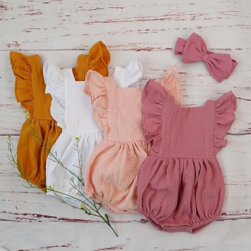 Baby Girl Organic Cotton Ruffle Romper