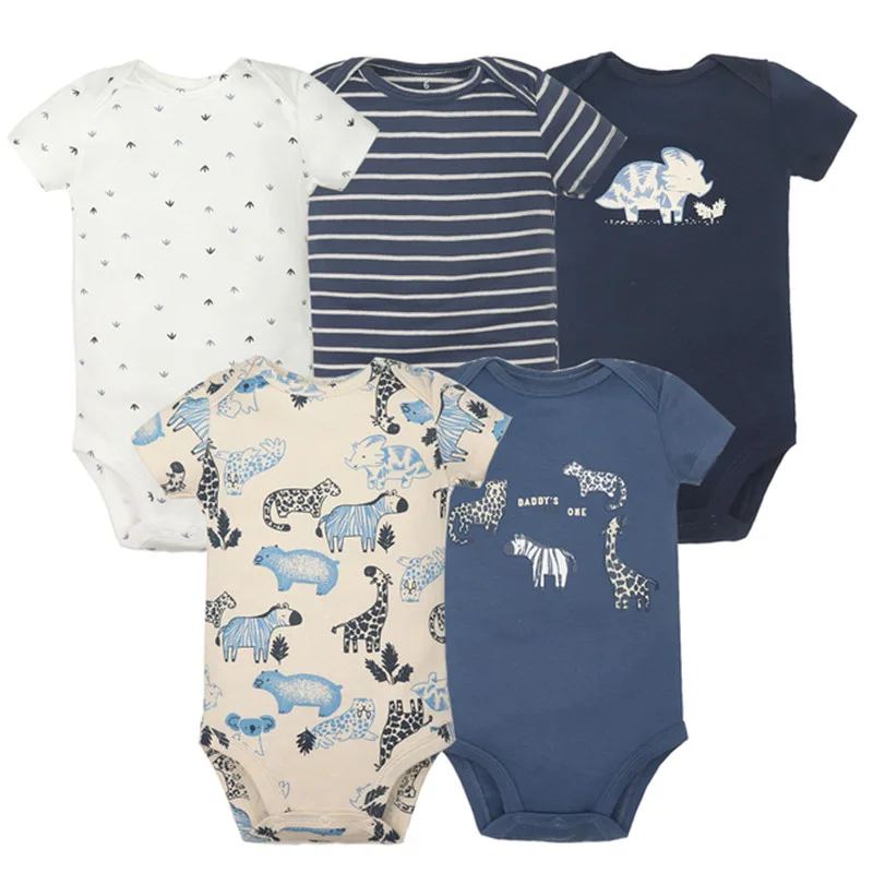 Newborn Boys' Cotton Summer Romper