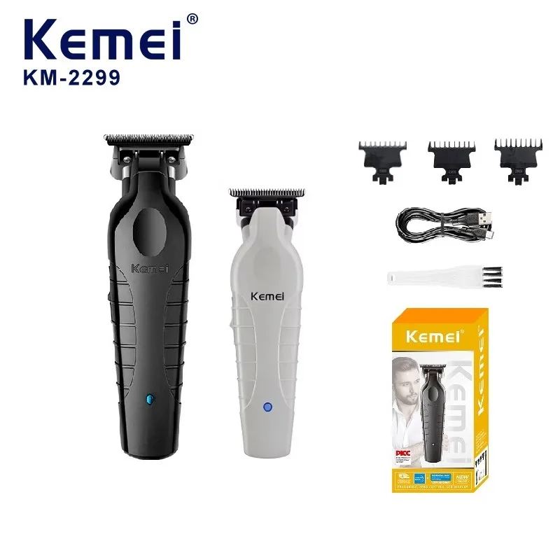 Kemei Cordless Hair Clipper, USB Rechargeable, Zero Gap