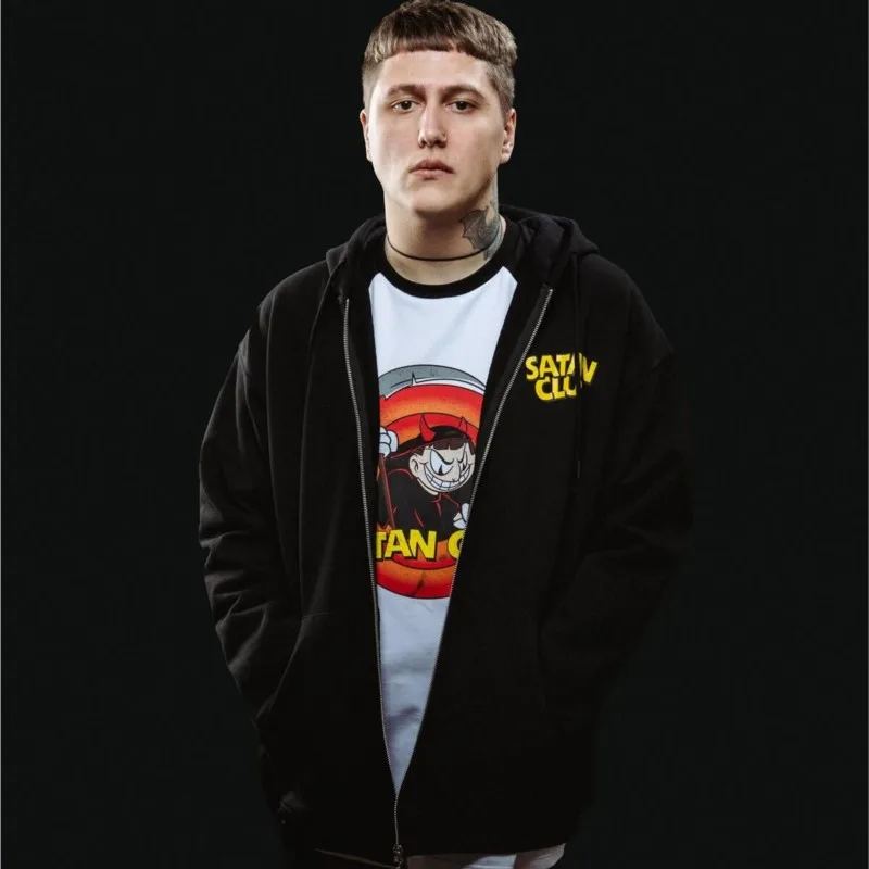 Men's Skull Graphic Zip-Up Hoodie