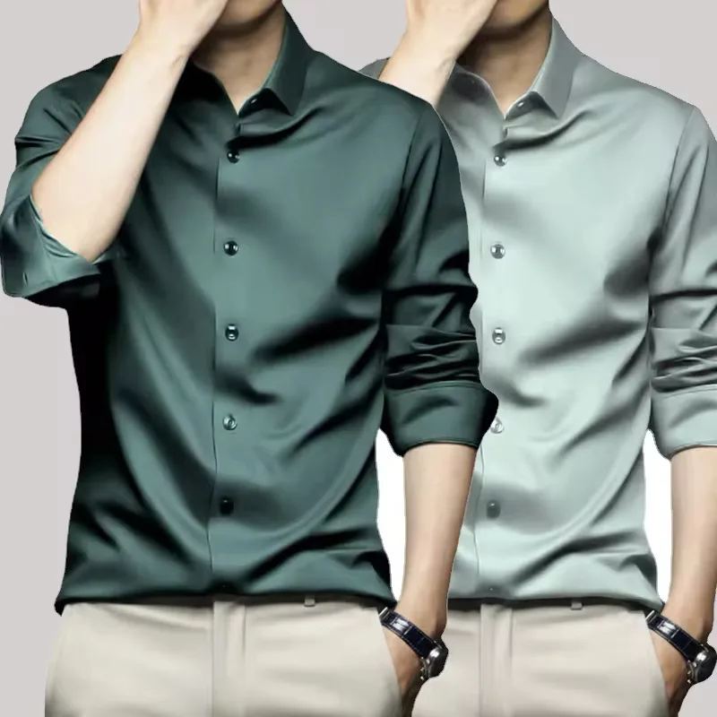 Men's Long Sleeve White Dress Shirt