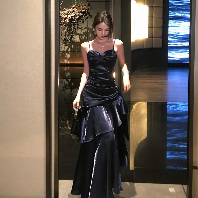Slim Spaghetti Strap Party Dress