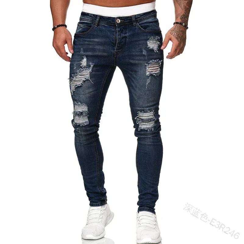 Men's Ripped Slim Fit Jeans