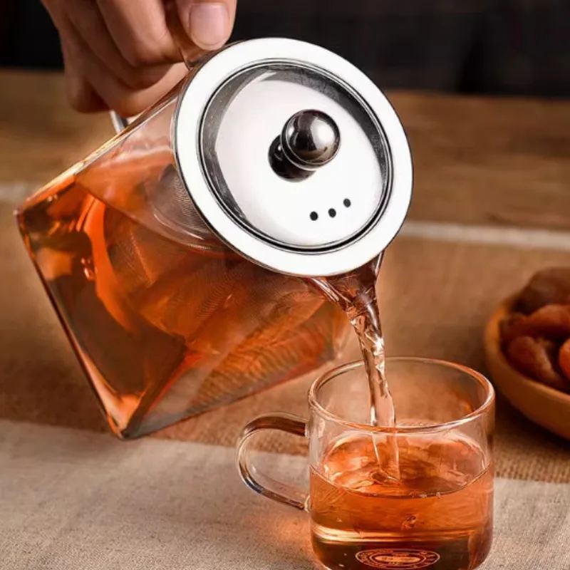 Heated Resistant Glass Teapot with Infuser