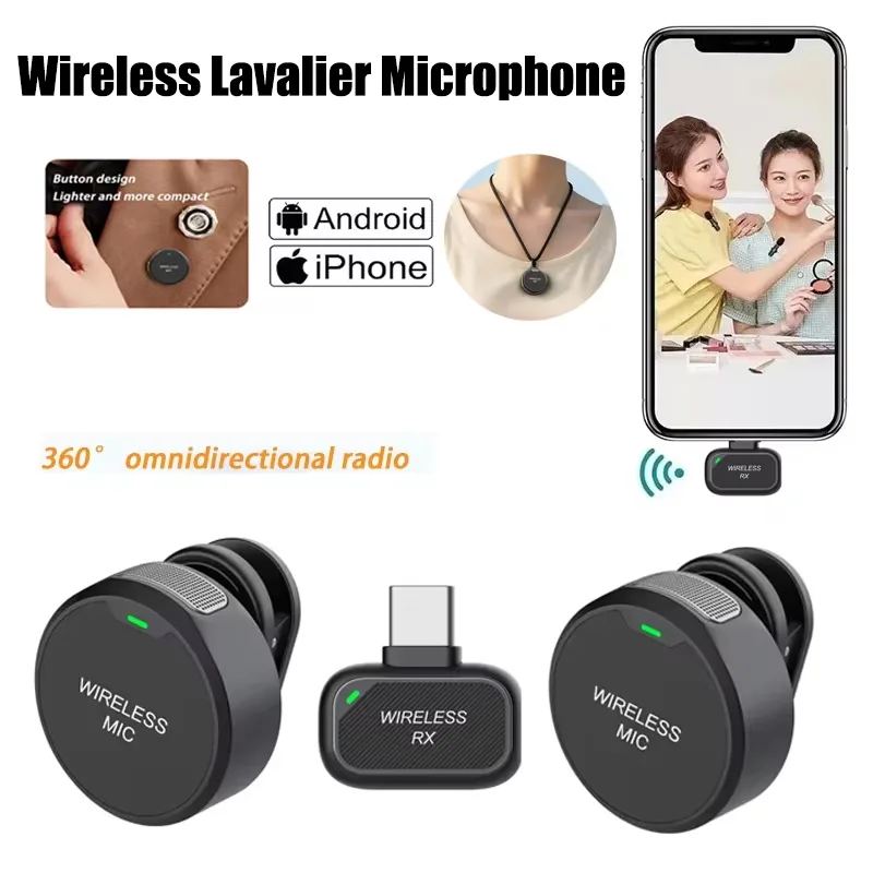 Wireless Clip-On Lavalier Microphone for Phones