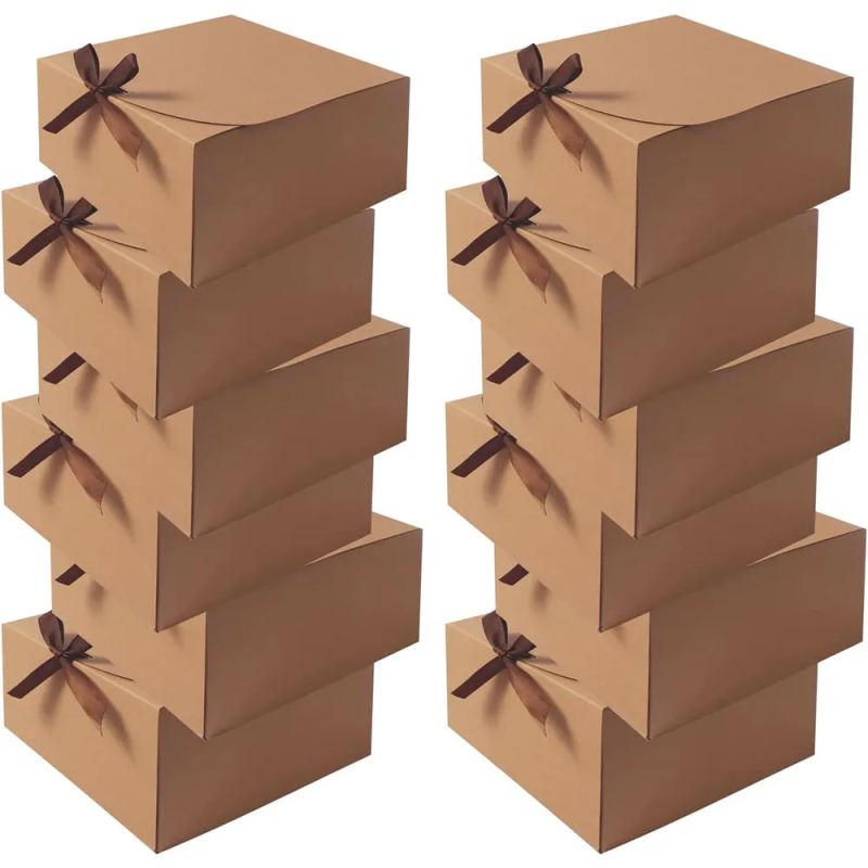 Kraft Paper Gift Boxes with Lids