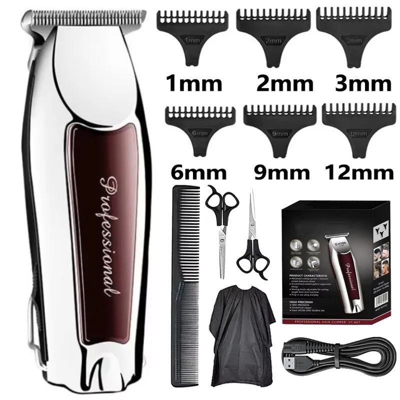 Professional Rechargeable Hair Clipper for Barbers (USB)