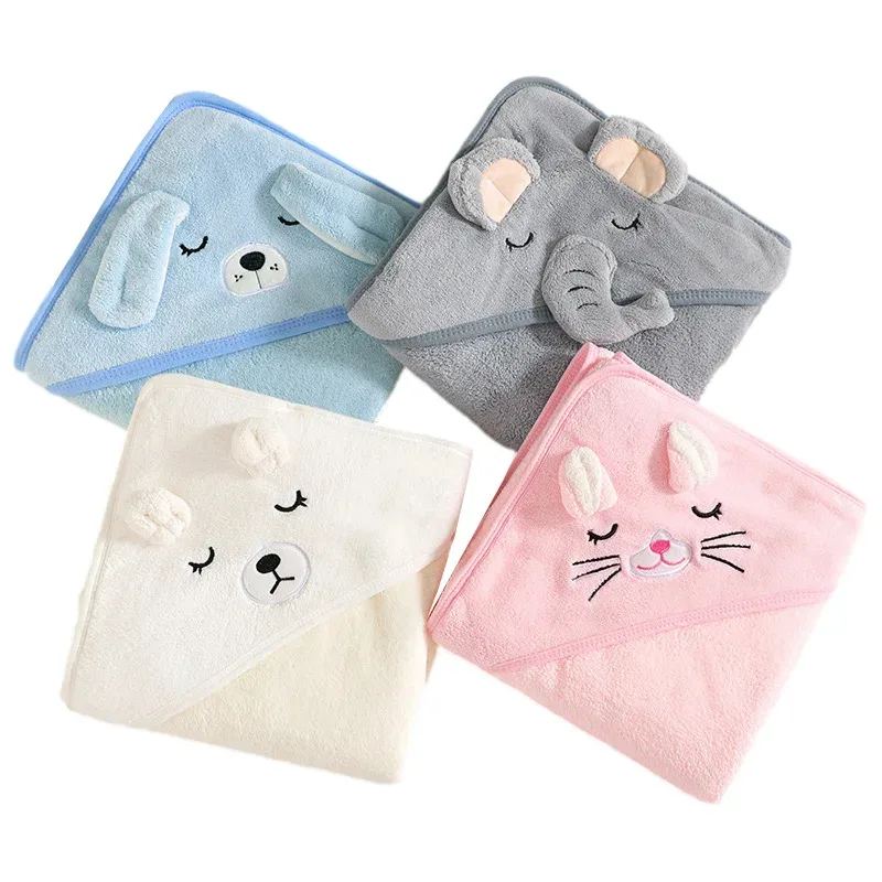 Animal Hooded Baby Bath Towel (80 x 80 cm)