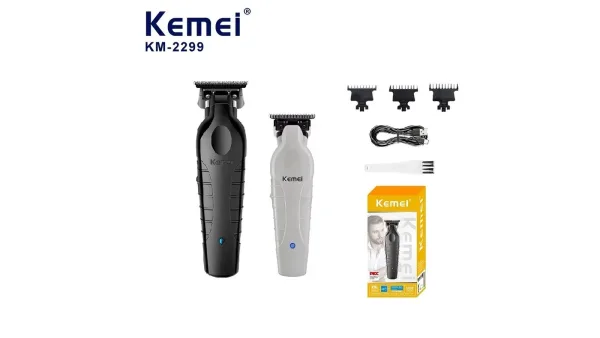 Kemei Cordless Hair Clipper, USB Rechargeable, Zero Gap