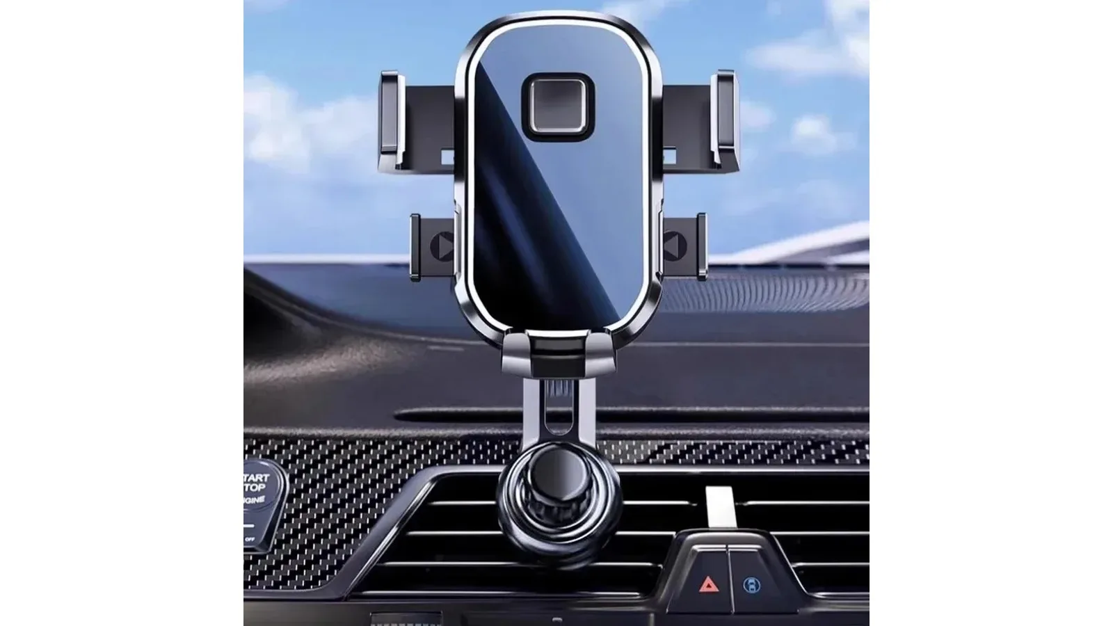 Car Phone Holder Air Vent Clip with Wide Clamp (Fits Thick Cases)