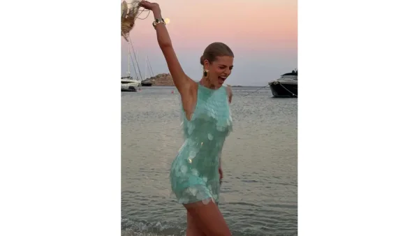 Sparkly Sequin Backless Mini Dress