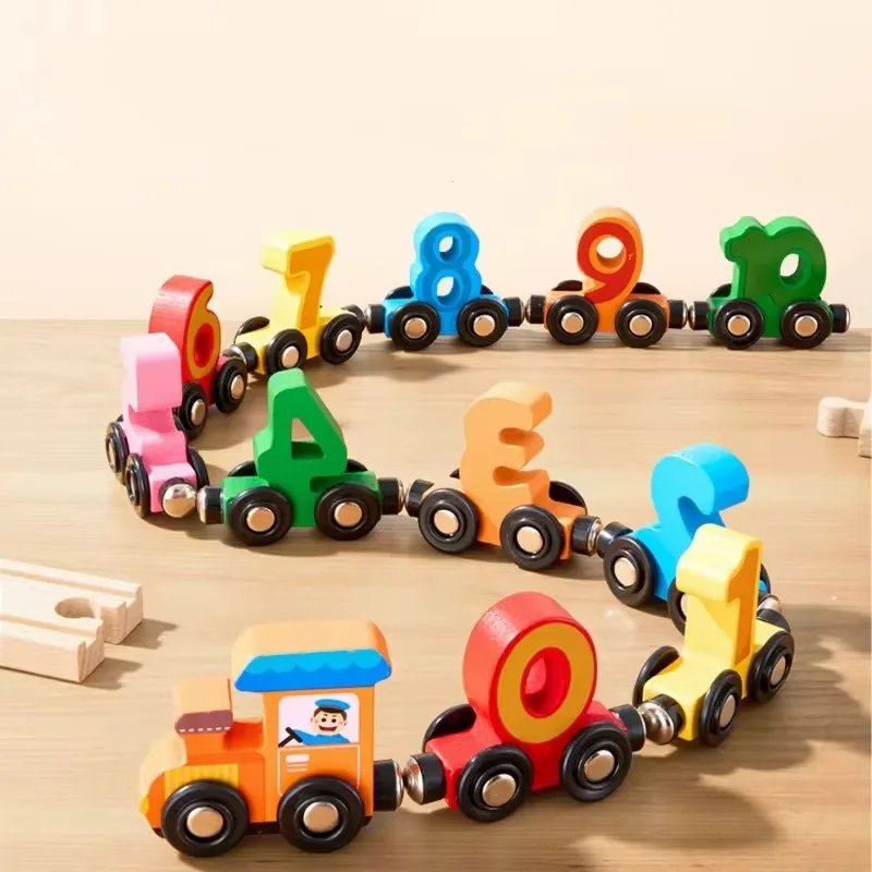 Wooden 12-section Digital Train